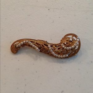 2 1/2"  Miriam Haskell signed Brooch